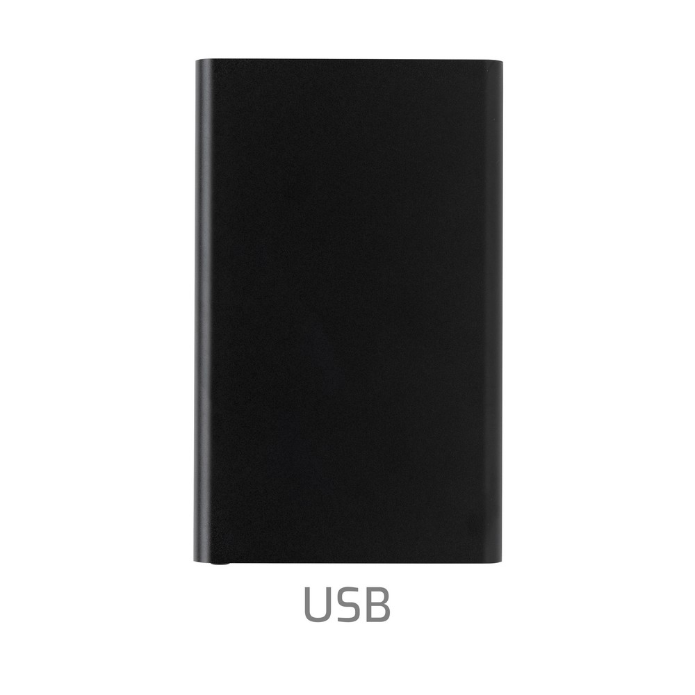 Power bank eko 4000 mAh z recyklingu - aluminium - Power banki z nadrukiem logo | VEBI - zdjęcie 13