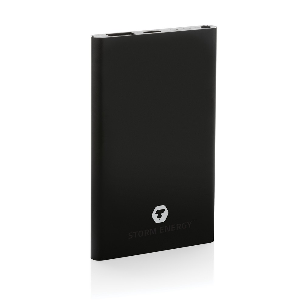 Power bank eko 4000 mAh z recyklingu - aluminium - Power banki z nadrukiem logo | VEBI - zdjęcie 7
