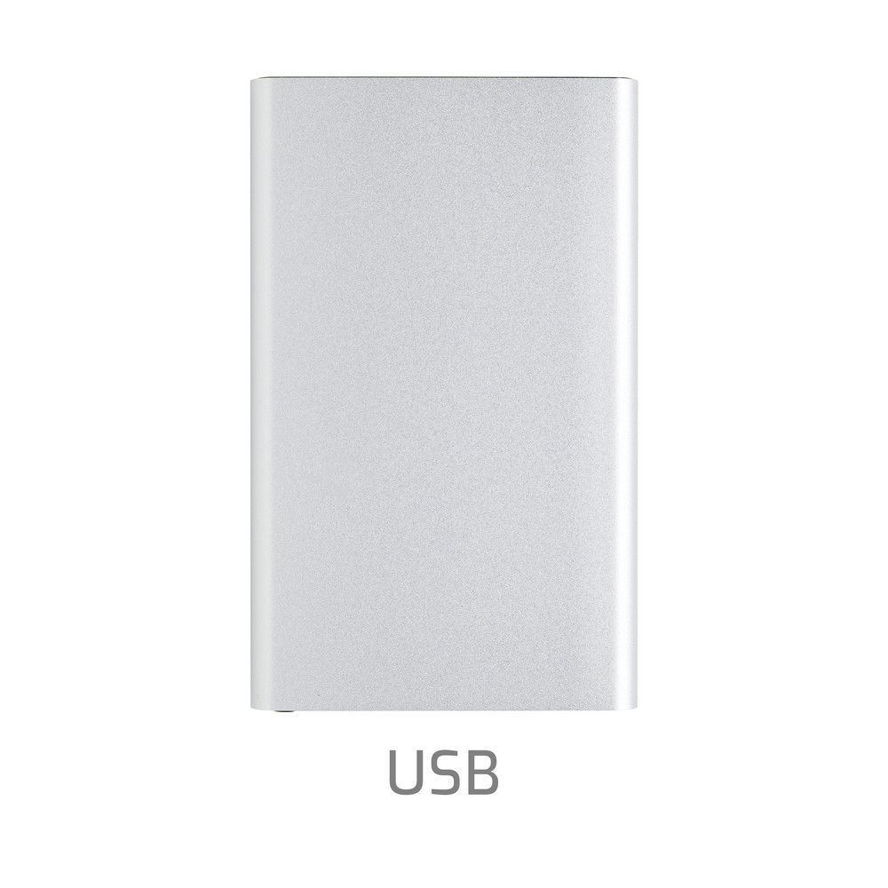 Power bank eko 4000 mAh z recyklingu - aluminium - Power banki z nadrukiem logo | VEBI - zdjęcie 39