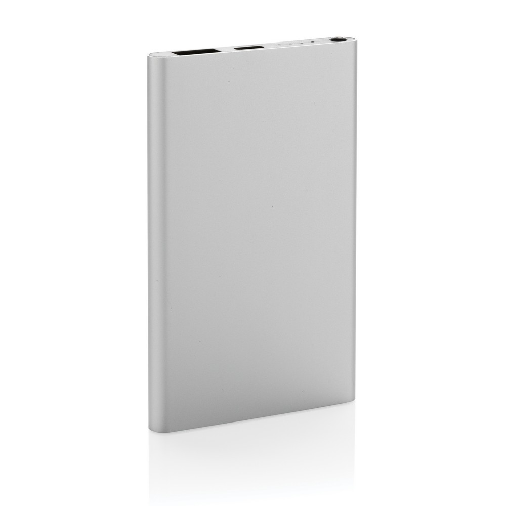 Power bank eko 4000 mAh z recyklingu - aluminium - Power banki z nadrukiem logo | VEBI - zdjęcie 29