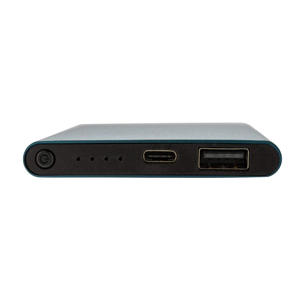Power bank eko 4000 mAh z recyklingu - aluminium - Power banki z nadrukiem logo | VEBI - zdjęcie 19