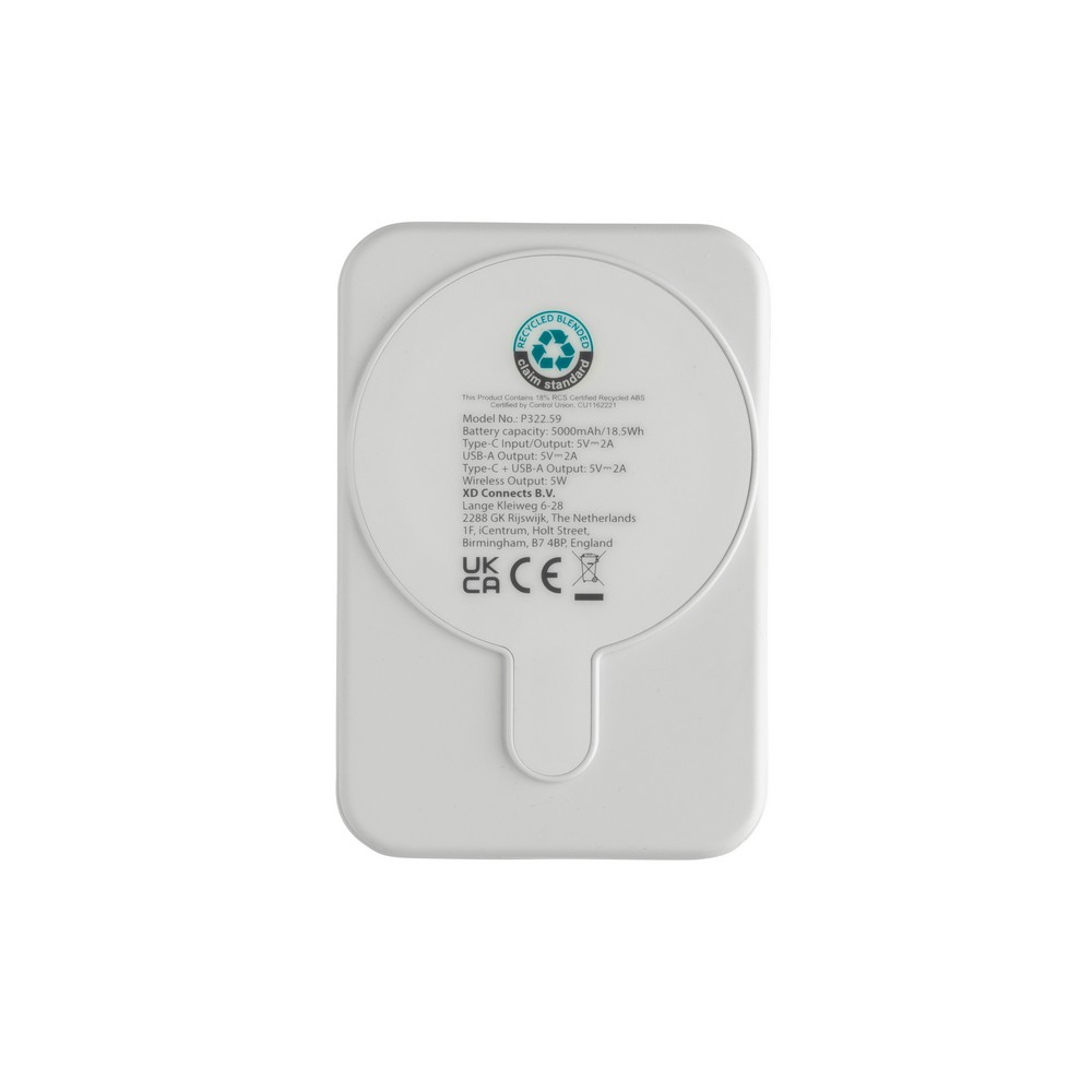 Ekologiczny Power Bank Magnetyczny 5000mAh z Ładowaniem Bezprzewodowym - zdjęcie 4