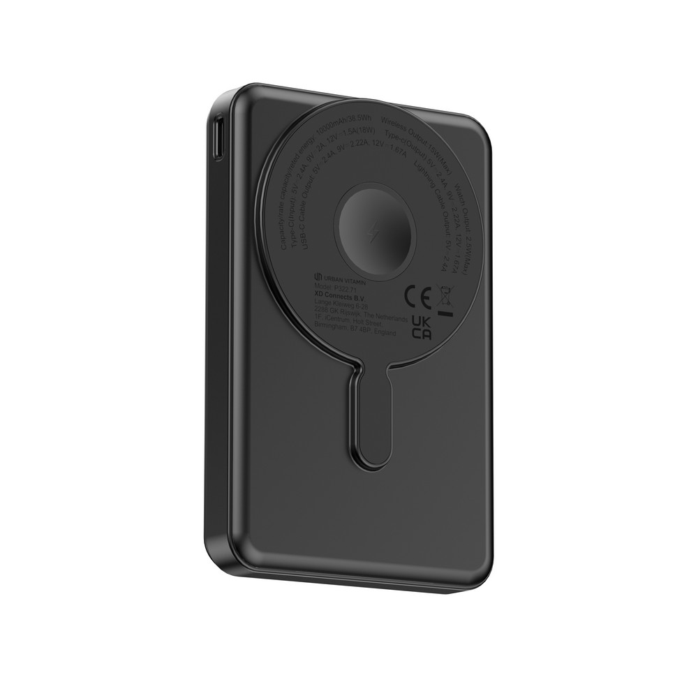 Power bank 10000 mAh z ładowaniem bezprzewodowym Delano - Power banki z nadrukiem logo | VEBI