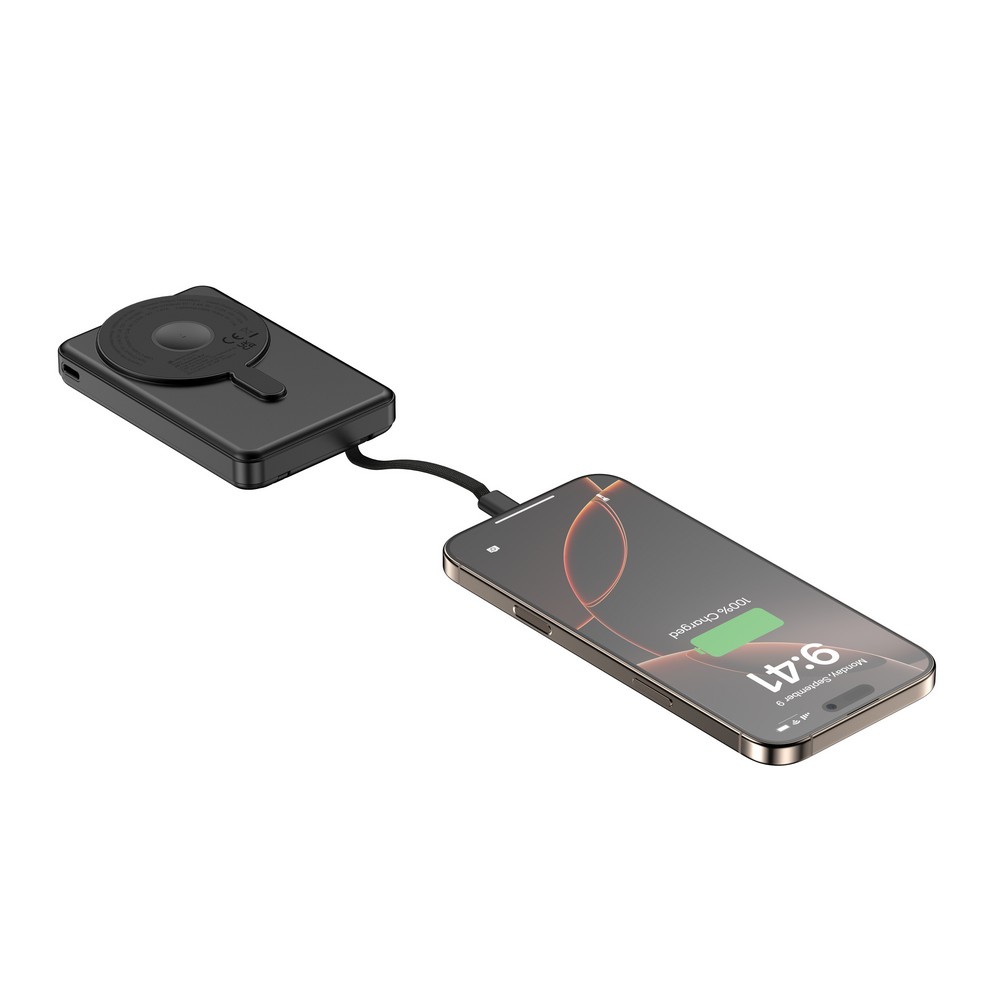 Power bank 10000 mAh z ładowaniem bezprzewodowym Delano - Power banki z nadrukiem logo | VEBI - zdjęcie 7