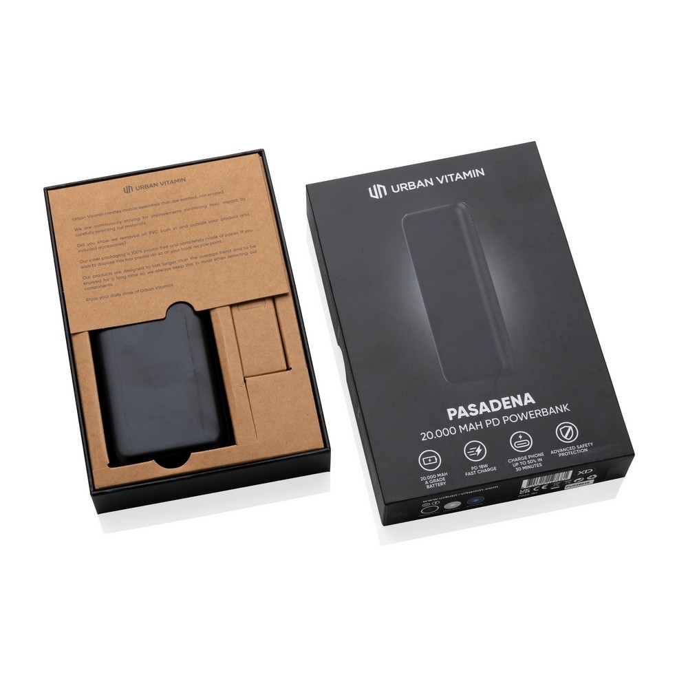 Power Bank 20000 mAh z Szybkim Ładowaniem USB-C 18W - Power banki z nadrukiem logo | VEBI - zdjęcie 20