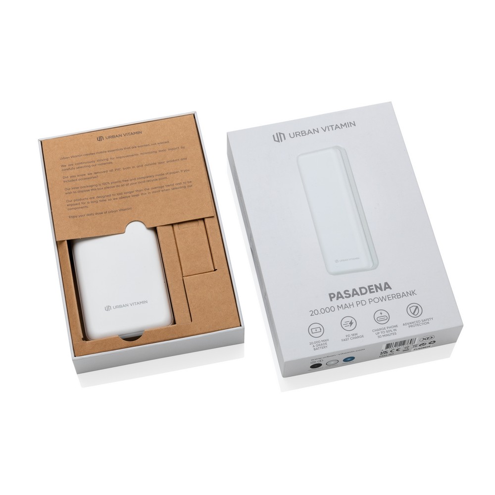 Power Bank 20000 mAh z Szybkim Ładowaniem USB-C 18W - Power banki z nadrukiem logo | VEBI - zdjęcie 12