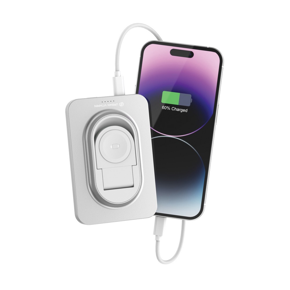 Power bank magnetyczny 5000 mAh z ładowarką do Apple Watch - Power banki z nadrukiem logo | VEBI - zdjęcie 16