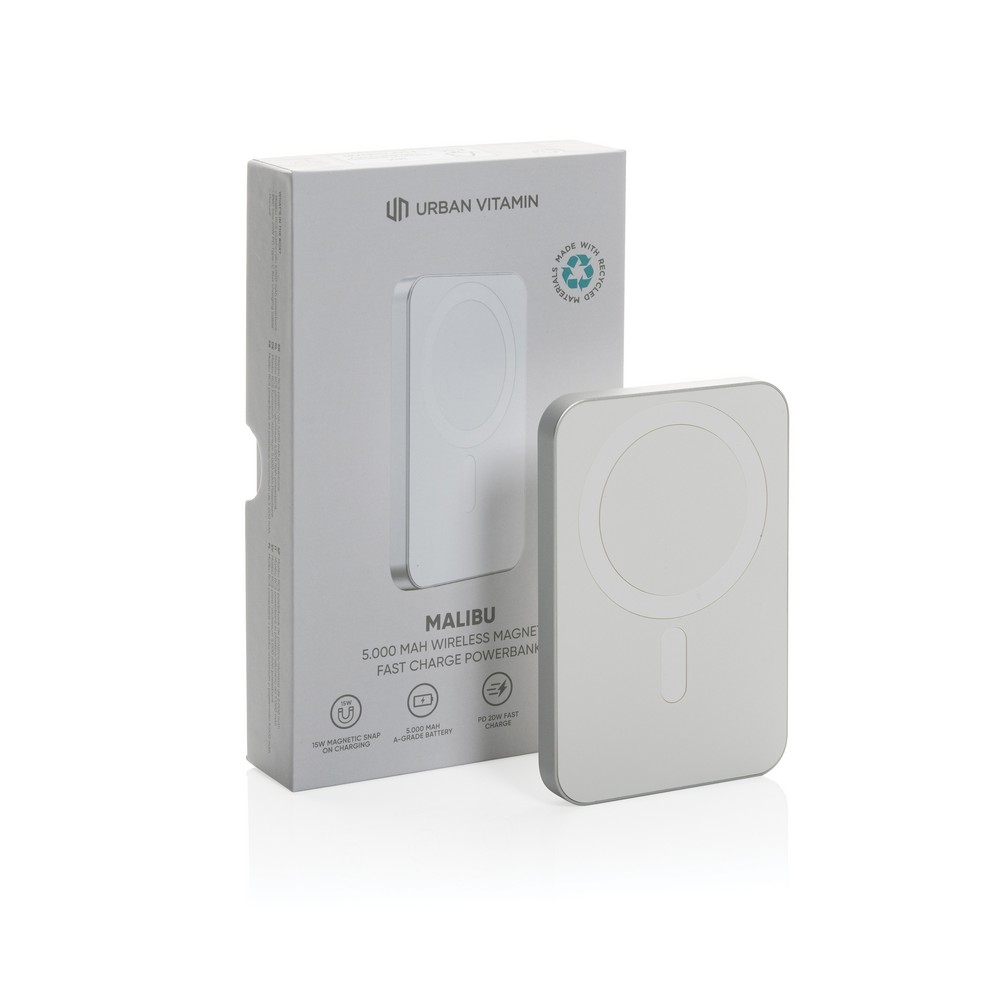 Power bank magnetyczny 5000 mAh z ładowarką do Apple Watch - Power banki z nadrukiem logo | VEBI - zdjęcie 19
