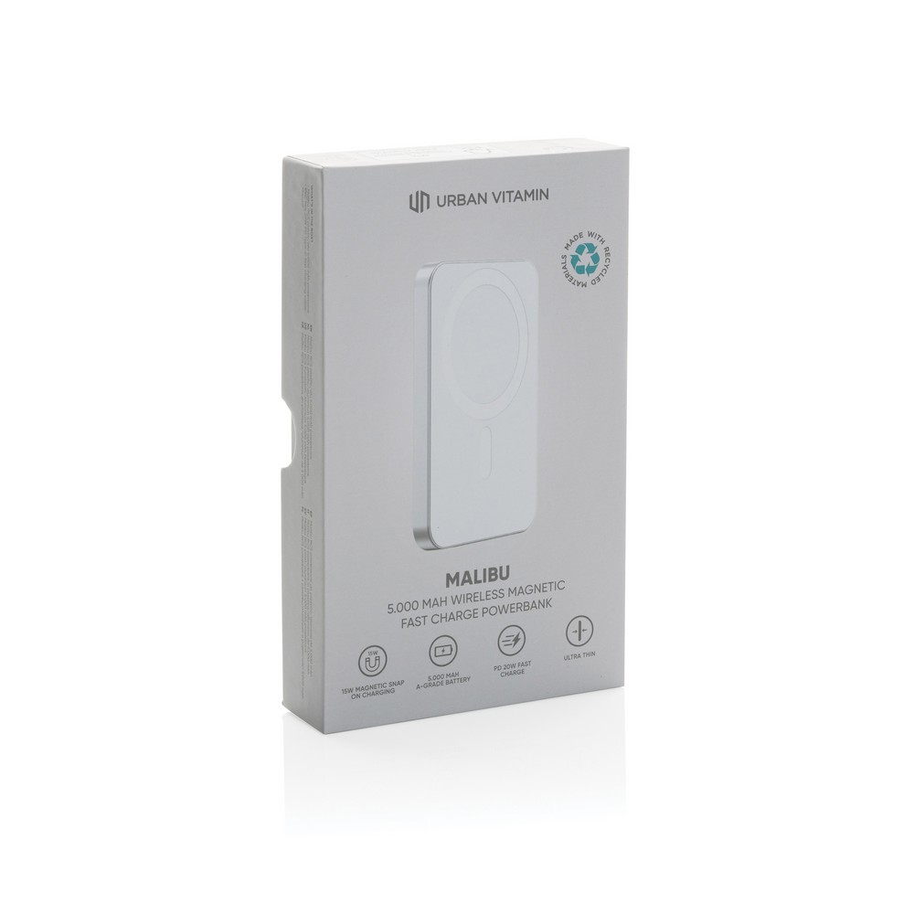 Power bank magnetyczny 5000 mAh z ładowarką do Apple Watch - Power banki z nadrukiem logo | VEBI - zdjęcie 20