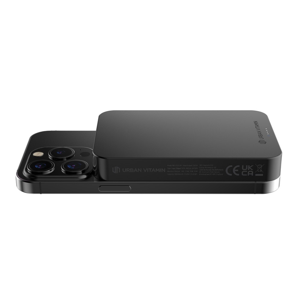 Power bank 10000 mAh z ładowaniem bezprzewodowym Compton - Power banki z nadrukiem logo | VEBI - zdjęcie 4