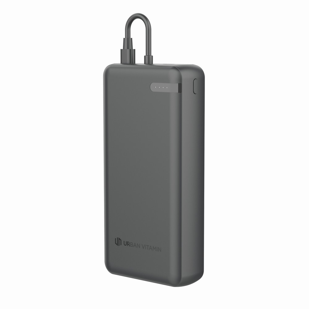 Power Bank Ekologiczny 20000mAh z Kablem USB-C - Menlo - Power banki z nadrukiem logo | VEBI - zdjęcie 3