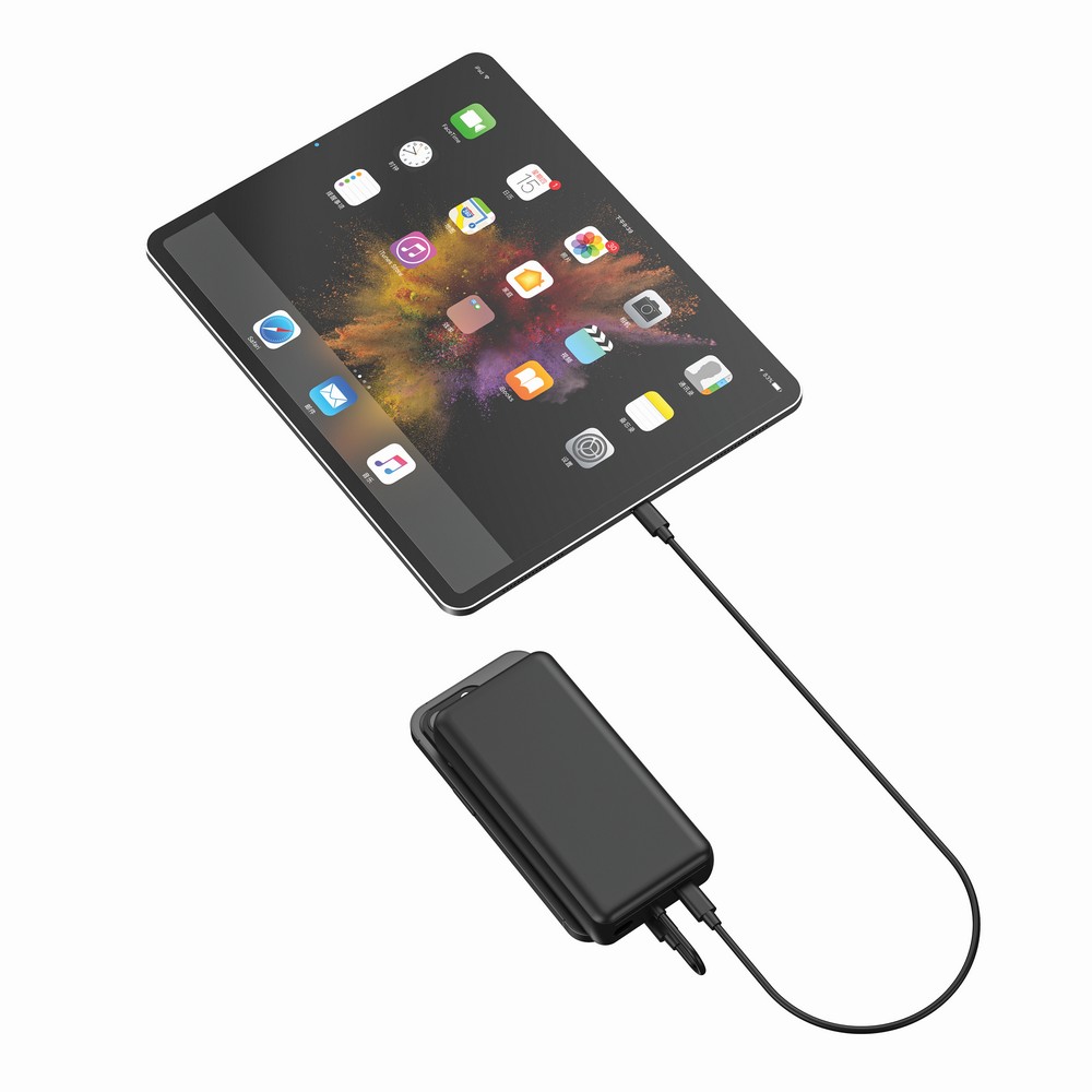 Power Bank Ekologiczny 20000mAh z Kablem USB-C - Menlo - Power banki z nadrukiem logo | VEBI - zdjęcie 5