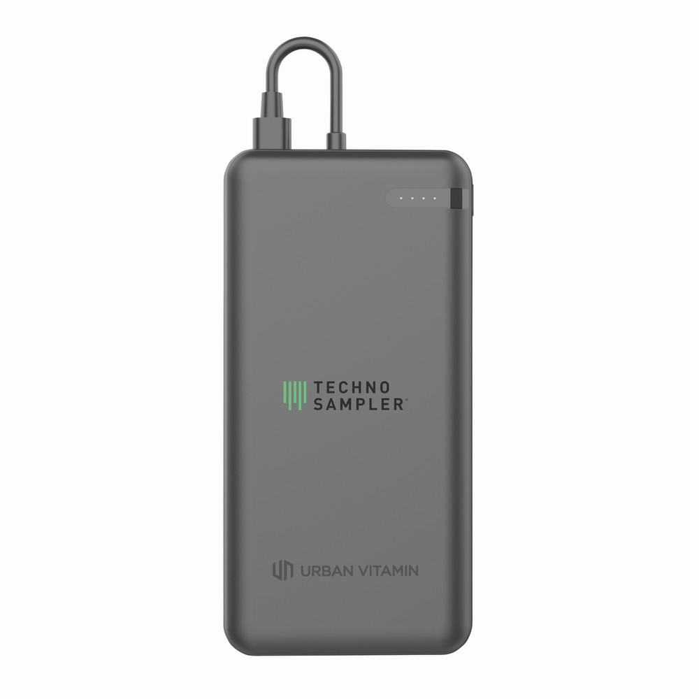 Power Bank Ekologiczny 20000mAh z Kablem USB-C - Menlo - Power banki z nadrukiem logo | VEBI - zdjęcie 6
