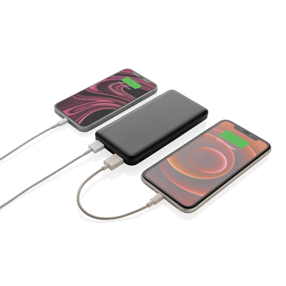 Power Bank 10000 mAh z podwójnym USB - kompaktowy i wydajny - Power banki z nadrukiem logo | VEBI - zdjęcie 17