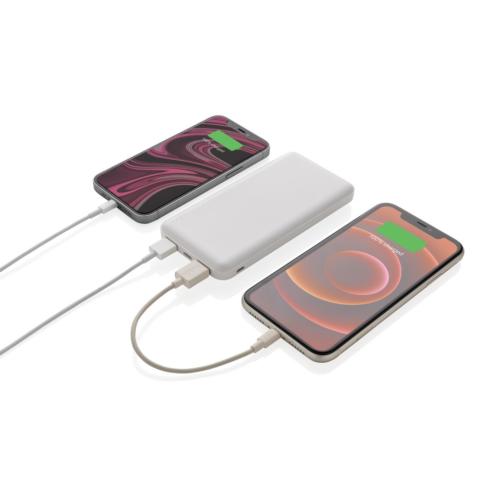 Power Bank 10000 mAh z podwójnym USB - kompaktowy i wydajny - Power banki z nadrukiem logo | VEBI - zdjęcie 6