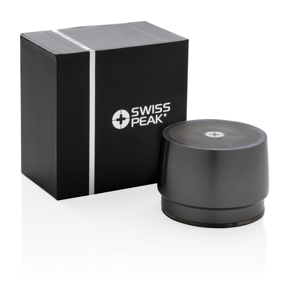 Głośnik bezprzewodowy Swiss Peak z subwooferem 5W - Głośniki z nadrukiem logo | VEBI - zdjęcie 9