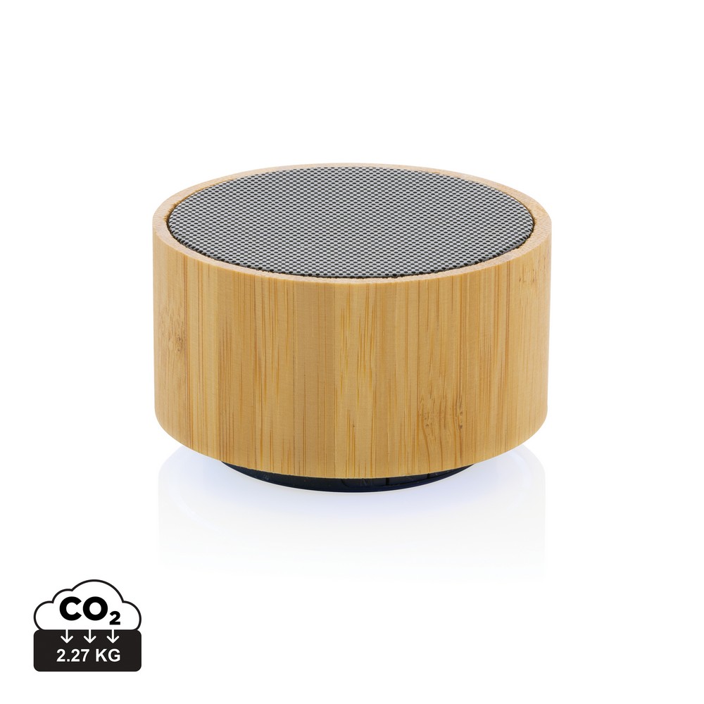Bambusowy głośnik bezprzewodowy EcoSound 3W z logo - Głośniki z nadrukiem logo | VEBI - zdjęcie 19