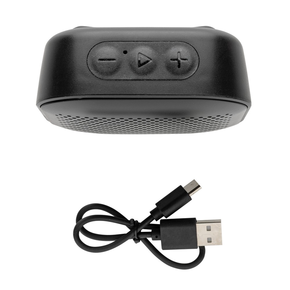Ekologiczny głośnik bezprzewodowy Soundbox 3W z IPX4 - Głośniki z nadrukiem logo | VEBI - zdjęcie 4