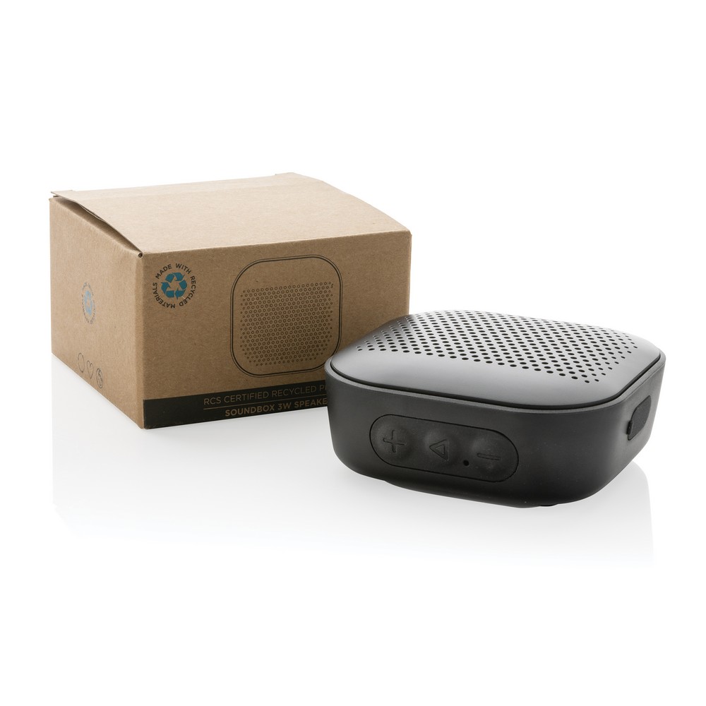 Ekologiczny głośnik bezprzewodowy Soundbox 3W z IPX4 - Głośniki z nadrukiem logo | VEBI - zdjęcie 8