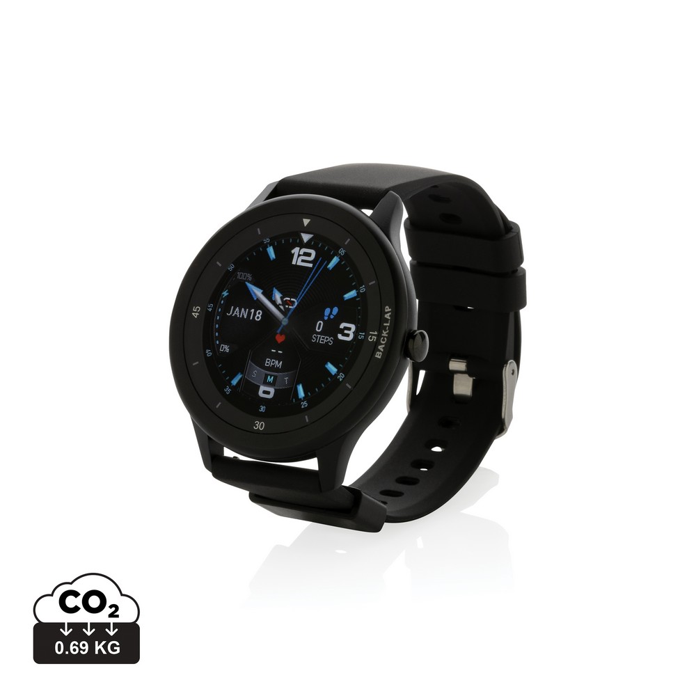 Smartwatch Swiss Peak z TPE z recyklingu - monitor aktywności - Elektronika z nadrukiem logo | VEBI - zdjęcie 18