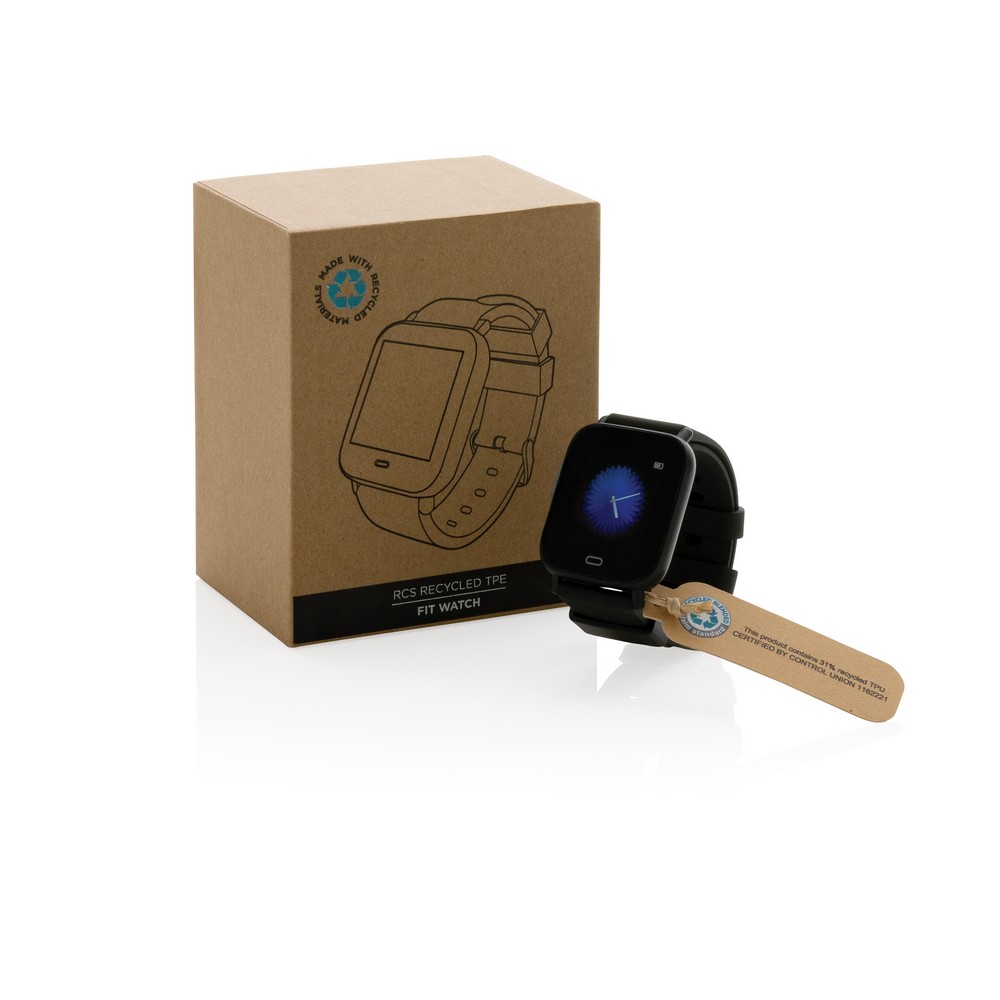 Smartwatch Eco z recyklingu - monitor aktywności 1,3" - Elektronika z nadrukiem logo | VEBI - zdjęcie 16
