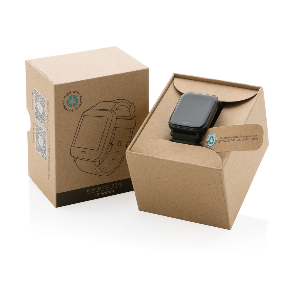 Smartwatch Eco z recyklingu - monitor aktywności 1,3" - Elektronika z nadrukiem logo | VEBI - zdjęcie 18