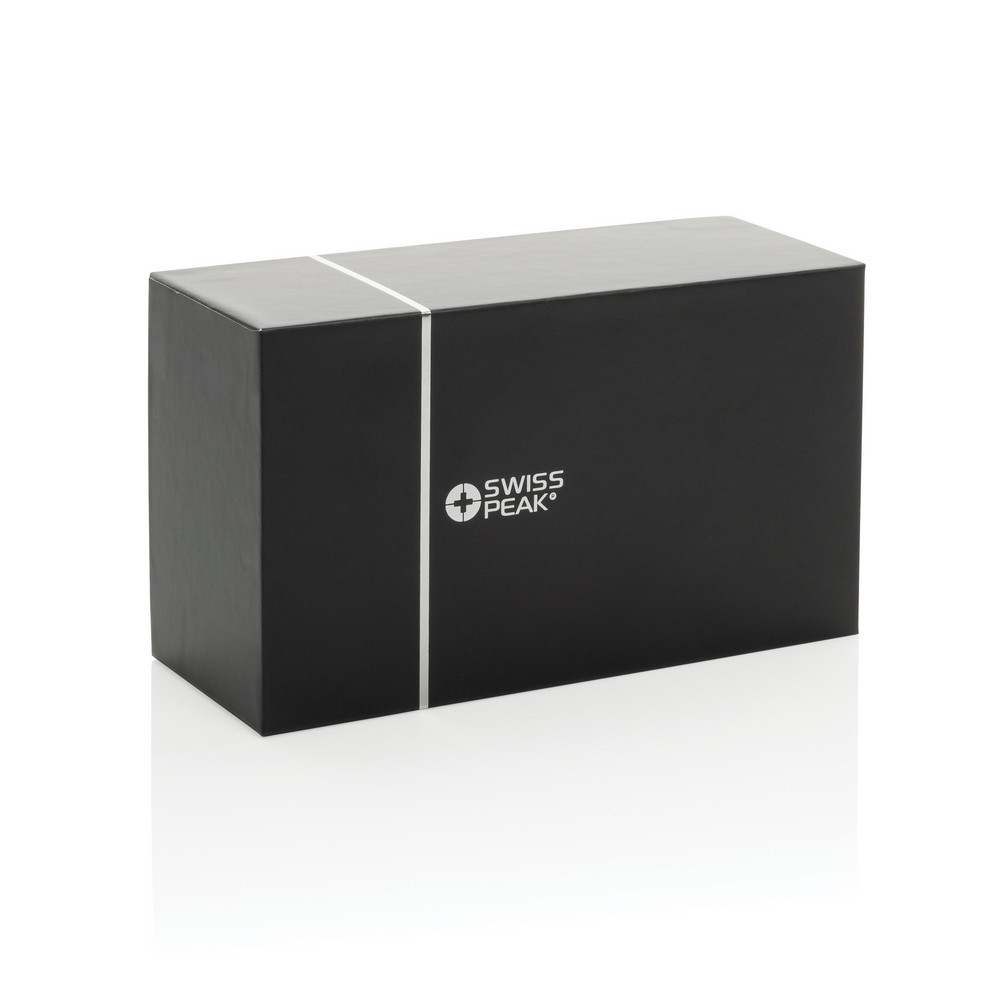 Głośnik bezprzewodowy Swiss Peak 10W z aluminium z recyklingu - Głośniki z nadrukiem logo | VEBI - zdjęcie 7