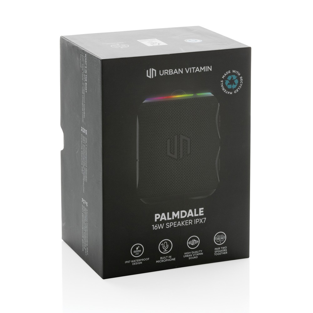 Głośnik bezprzewodowy Palmdale 16W - wodoodporny IPX7 - Głośniki z nadrukiem logo | VEBI - zdjęcie 12
