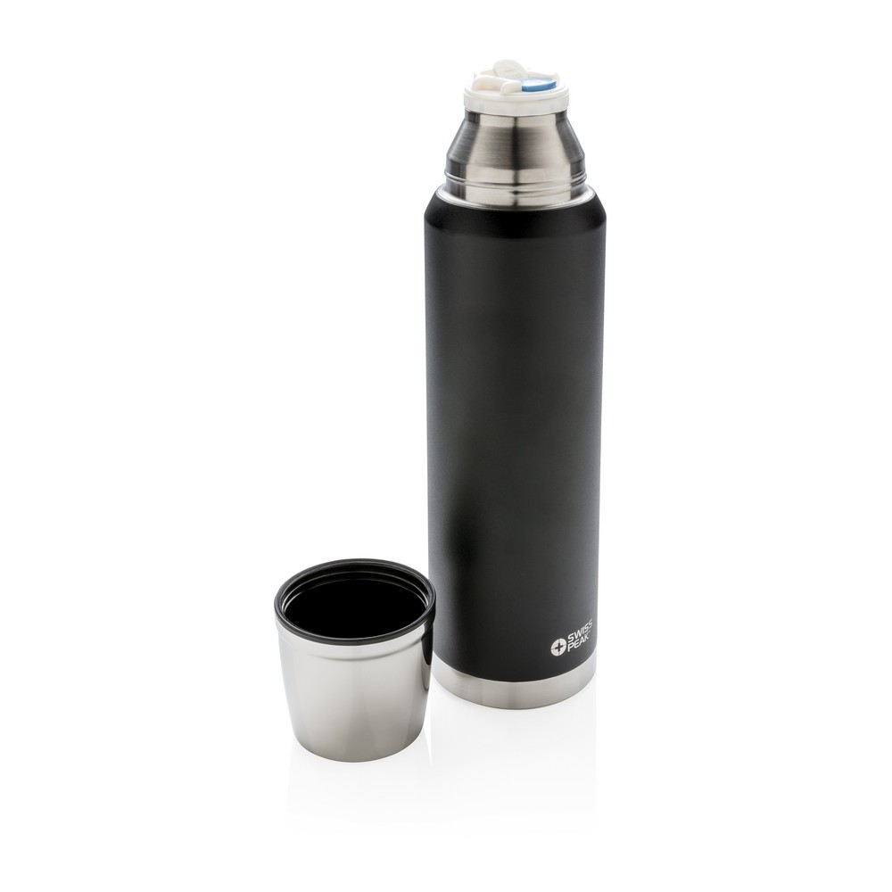 Termos Swiss Peak Elite 1L - izolacja próżniowa 24h - Kubki i butelki termiczne z nadrukiem logo | VEBI - zdjęcie 2
