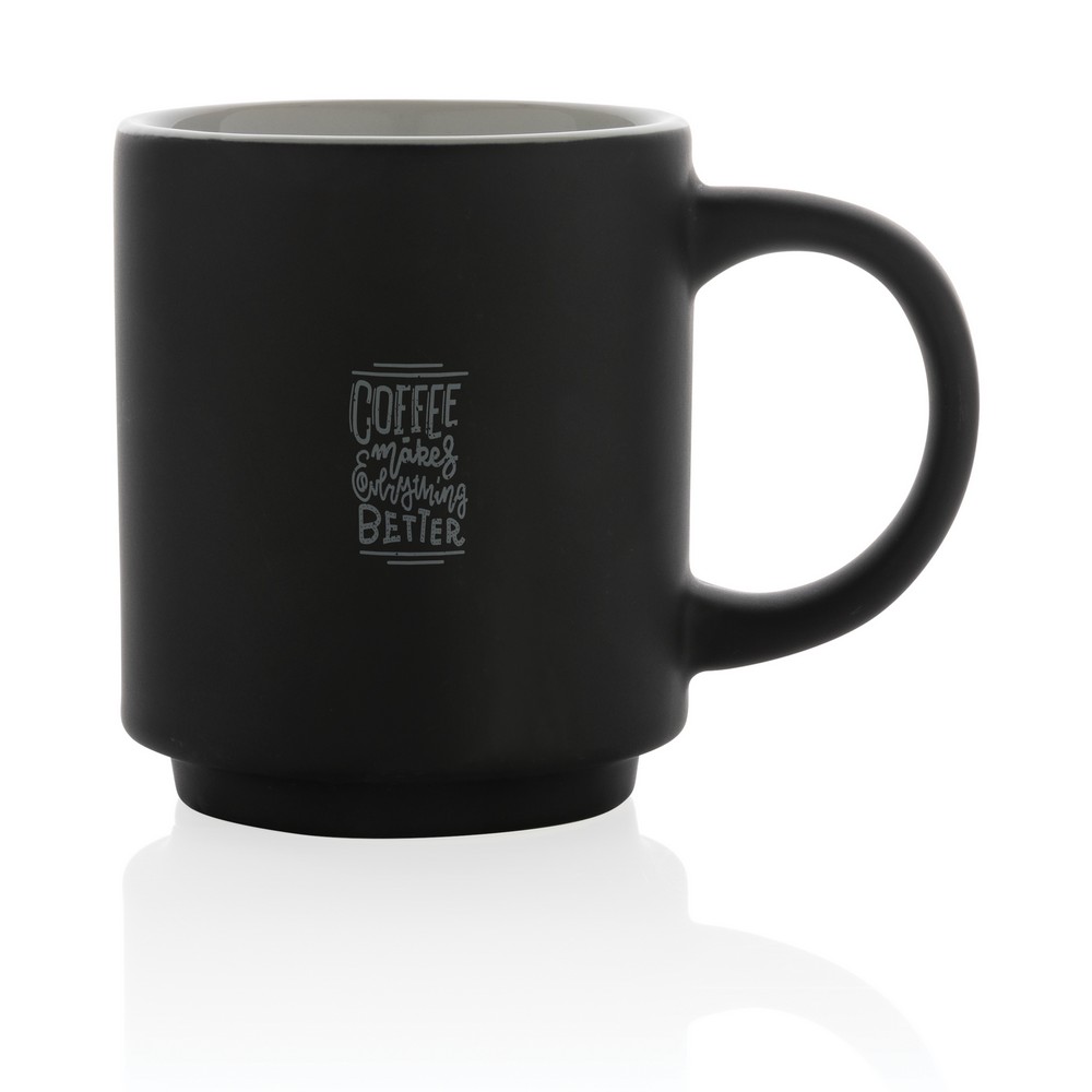 Kubek ceramiczny z możliwością układania w stosy 180ml - Kubki z nadrukiem logo | VEBI - zdjęcie 12
