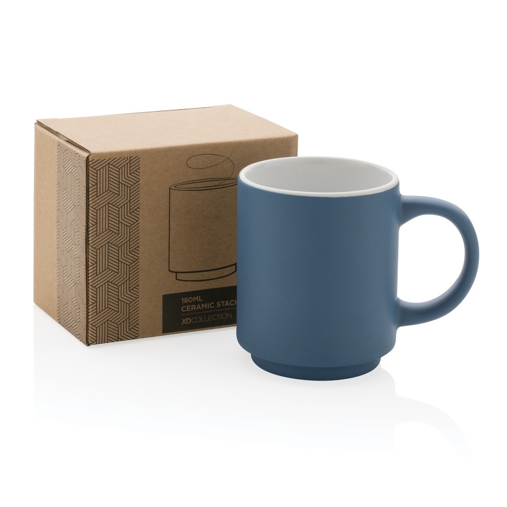 Kubek ceramiczny z możliwością układania w stosy 180ml - Kubki z nadrukiem logo | VEBI - zdjęcie 31