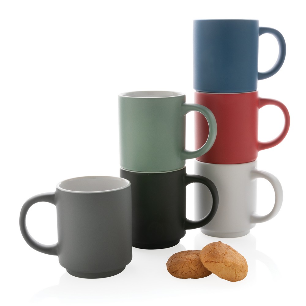 Kubek ceramiczny z możliwością układania w stosy 180ml - Kubki z nadrukiem logo | VEBI - zdjęcie 45