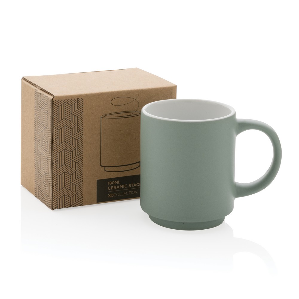 Kubek ceramiczny z możliwością układania w stosy 180ml - Kubki z nadrukiem logo | VEBI - zdjęcie 47