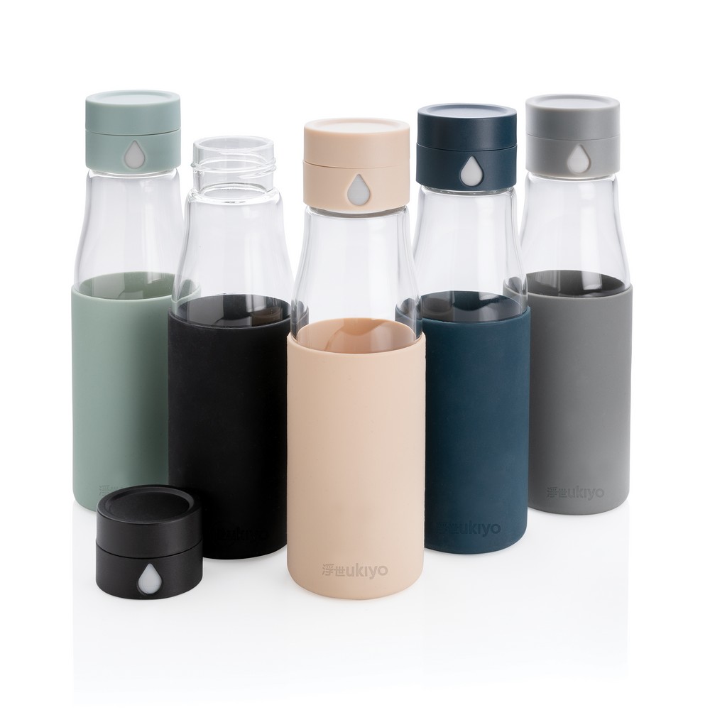 Szklana butelka 650 ml Ukiyo z nadrukiem logo - Kubki z nadrukiem logo | VEBI - zdjęcie 6
