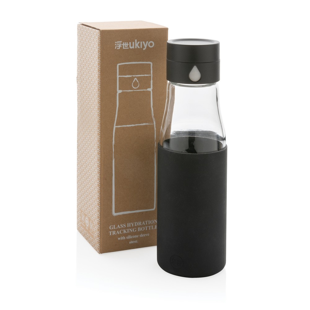 Szklana butelka 650 ml Ukiyo z nadrukiem logo - Kubki z nadrukiem logo | VEBI - zdjęcie 8