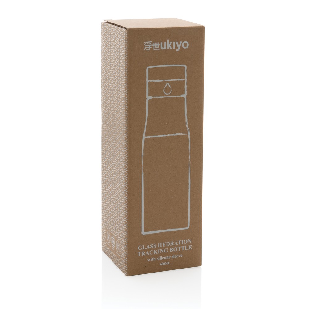 Szklana butelka 650 ml Ukiyo z nadrukiem logo - Kubki z nadrukiem logo | VEBI - zdjęcie 9