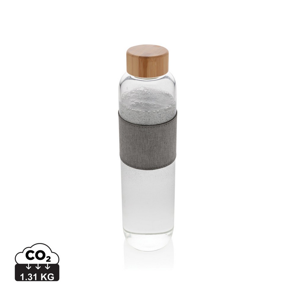Szklana butelka 750ml z pokrowcem z recyclingu - Kubki z nadrukiem logo | VEBI - zdjęcie 17