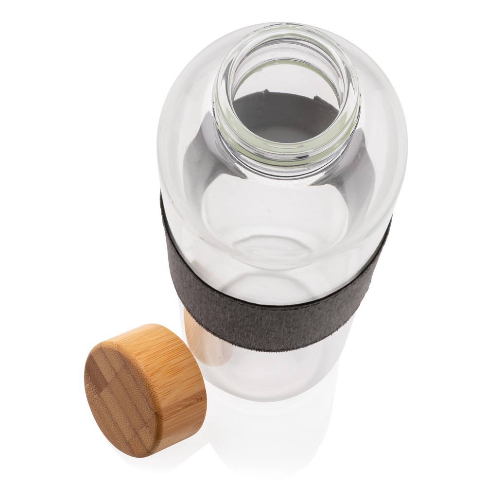 Szklana butelka 750ml z pokrowcem z recyclingu - Kubki z nadrukiem logo | VEBI - zdjęcie 7