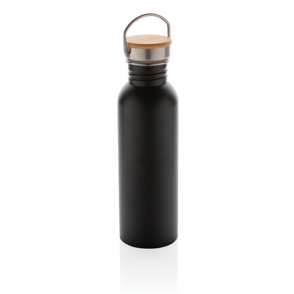 Butelka sportowa stal bambusowa z uchwytem 700ml - Butelki i bidony z nadrukiem logo | VEBI - zdjęcie 11