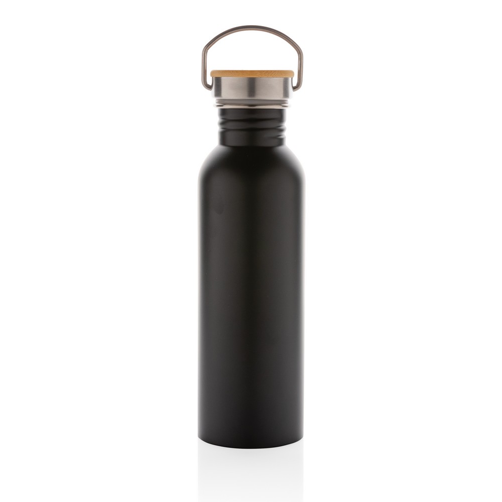 Butelka sportowa stal bambusowa z uchwytem 700ml - Butelki i bidony z nadrukiem logo | VEBI - zdjęcie 12