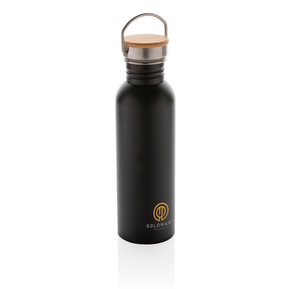 Butelka sportowa stal bambusowa z uchwytem 700ml - Butelki i bidony z nadrukiem logo | VEBI - zdjęcie 16