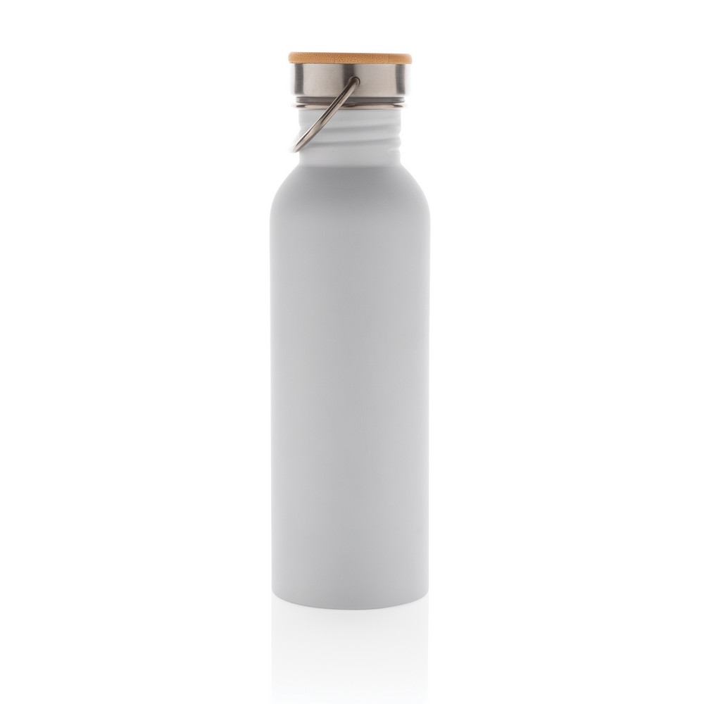 Butelka sportowa stal bambusowa z uchwytem 700ml - Butelki i bidony z nadrukiem logo | VEBI - zdjęcie 3