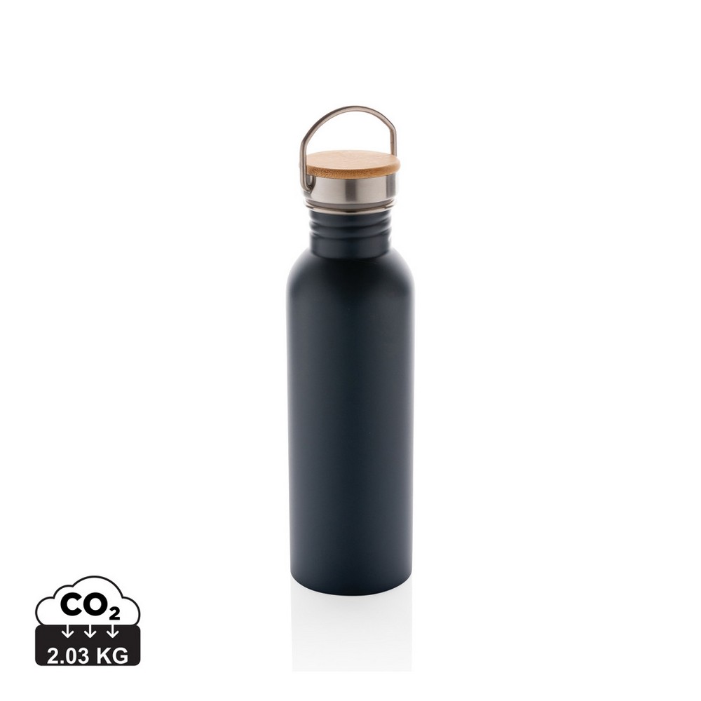 Butelka sportowa stal bambusowa z uchwytem 700ml - Butelki i bidony z nadrukiem logo | VEBI - zdjęcie 28
