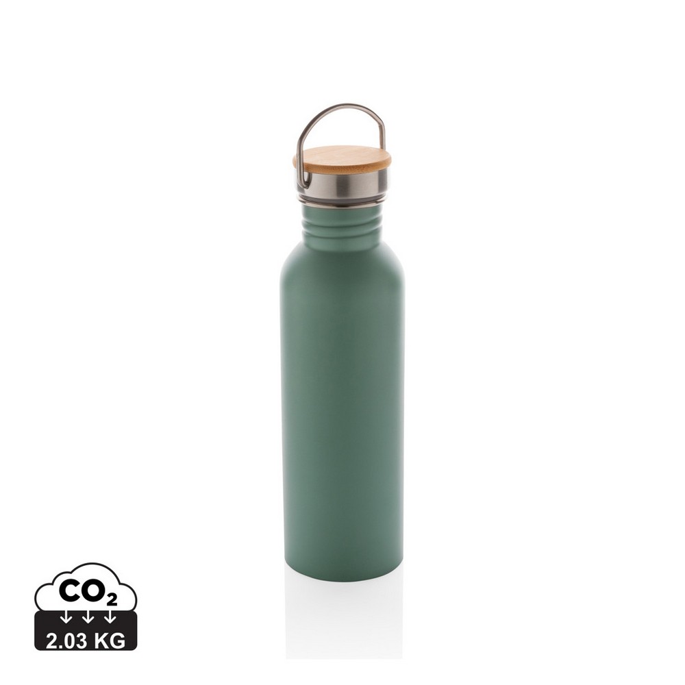 Butelka sportowa stal bambusowa z uchwytem 700ml - Butelki i bidony z nadrukiem logo | VEBI - zdjęcie 38