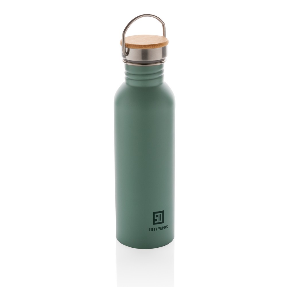 Butelka sportowa stal bambusowa z uchwytem 700ml - Butelki i bidony z nadrukiem logo | VEBI - zdjęcie 35