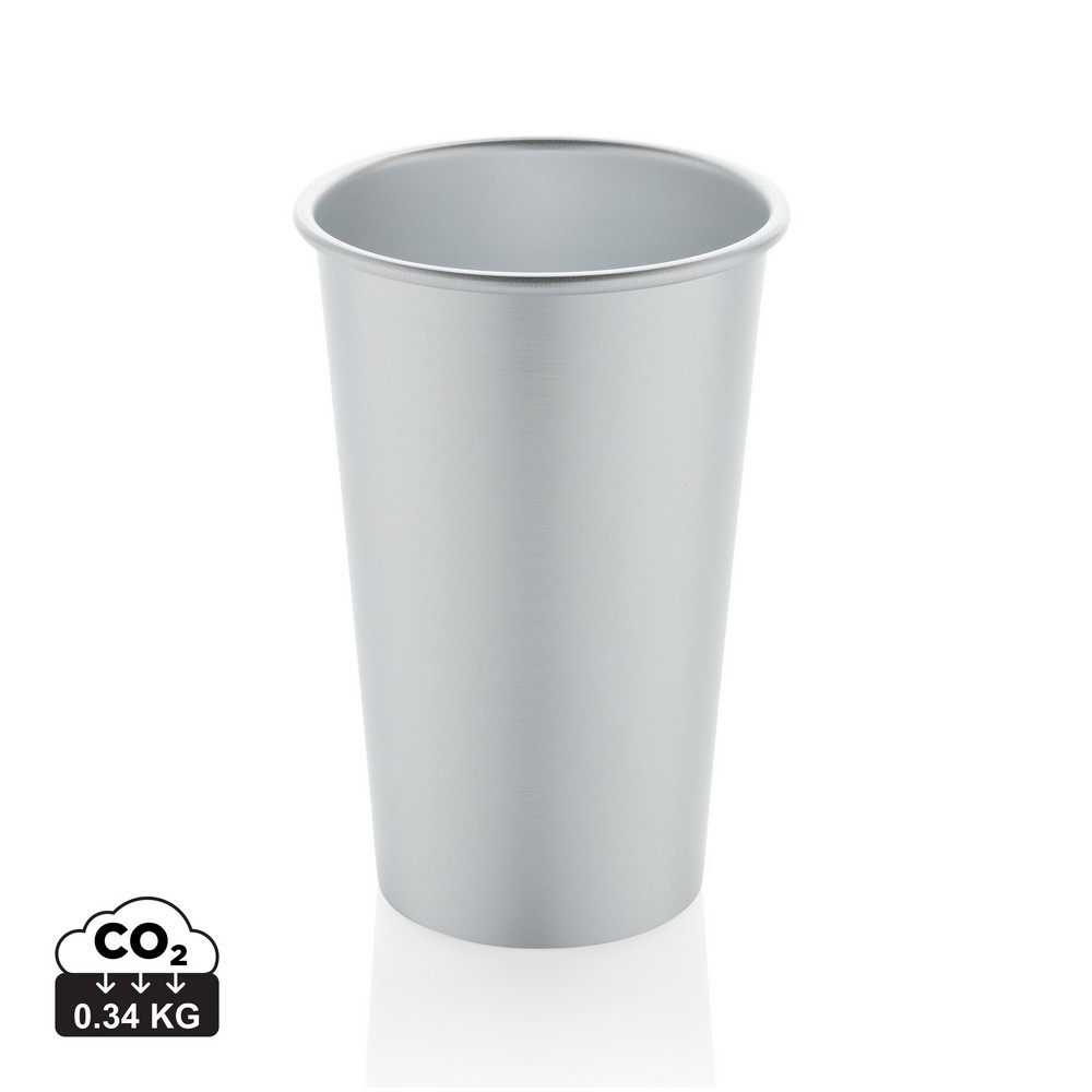 Kubek podróżny EKO 450ml z aluminium z recyklingu - Kubki i butelki termiczne z nadrukiem logo | VEBI - zdjęcie 18