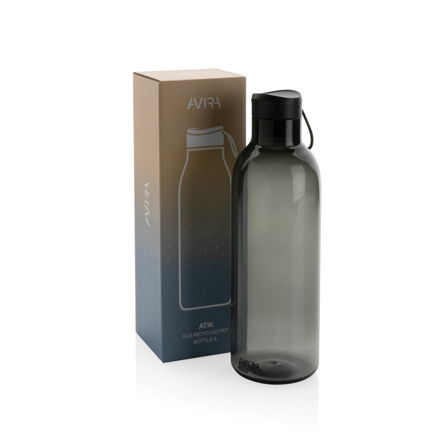 Butelka sportowa ekologiczna 1000ml z RPET - z nadrukiem logo - Butelki i bidony z nadrukiem logo | VEBI - zdjęcie 10