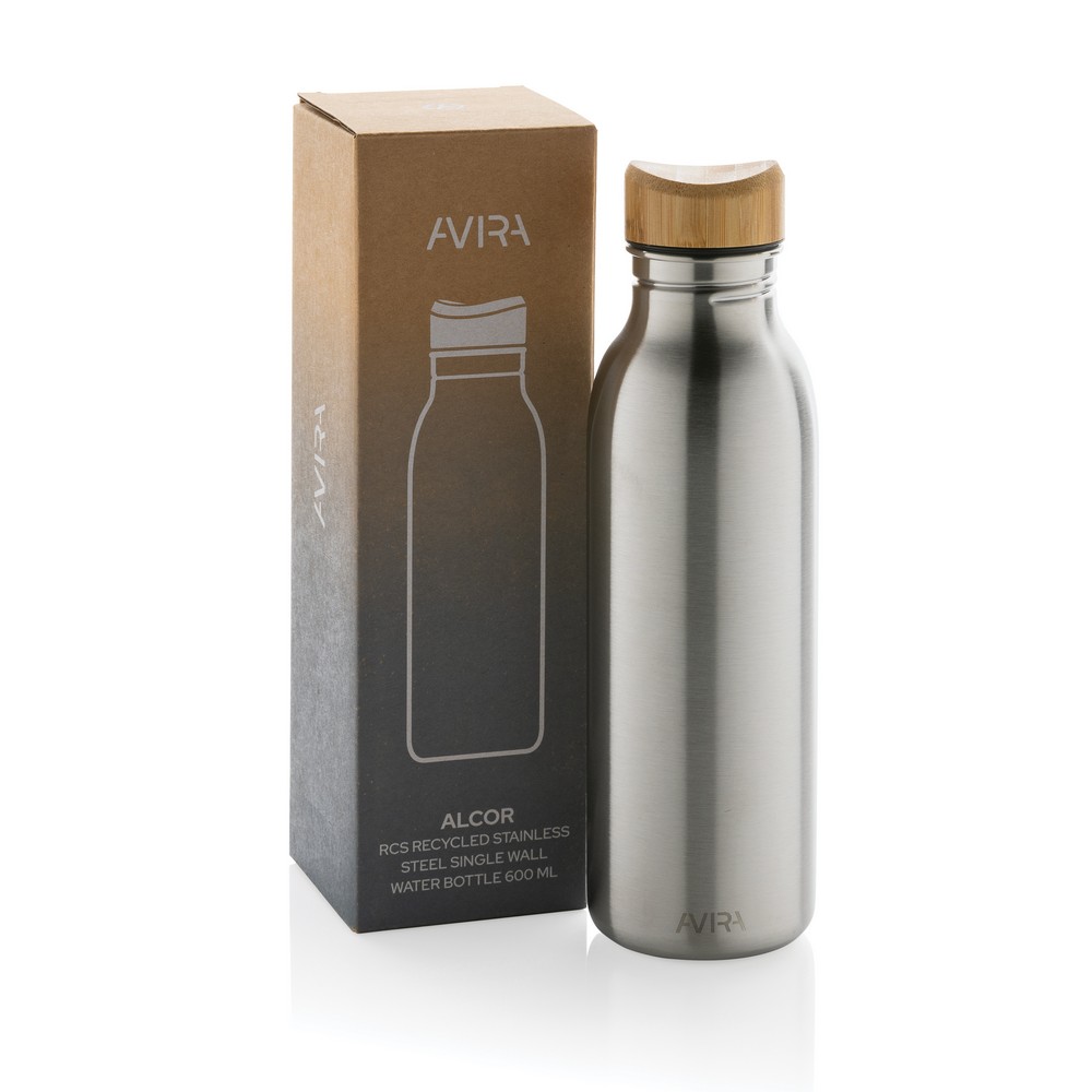 Butelka ze stali z recyklingu Avira Alcor 600ml - Butelki i bidony z nadrukiem logo | VEBI - zdjęcie 41