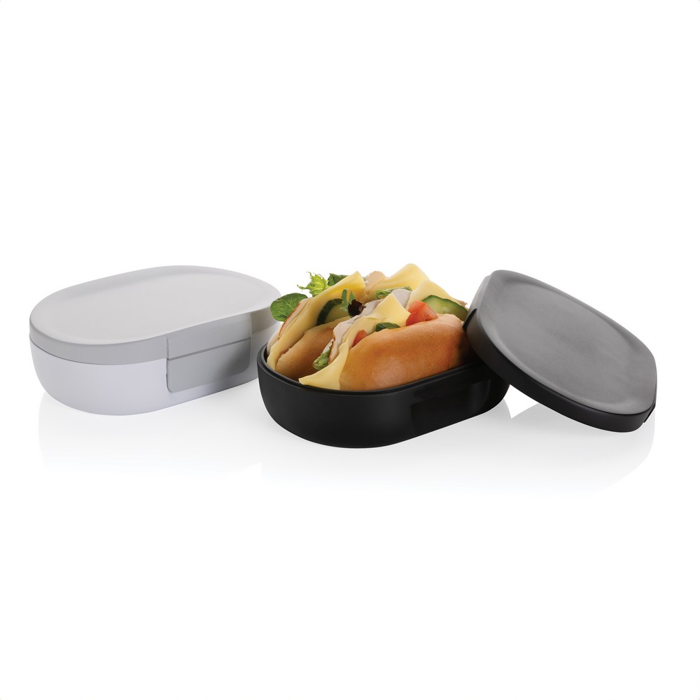 Lunchbox z recyklingu 700ml z opakowaniem-stojak - Pojemniki na żywność z nadrukiem logo | VEBI - zdjęcie 11
