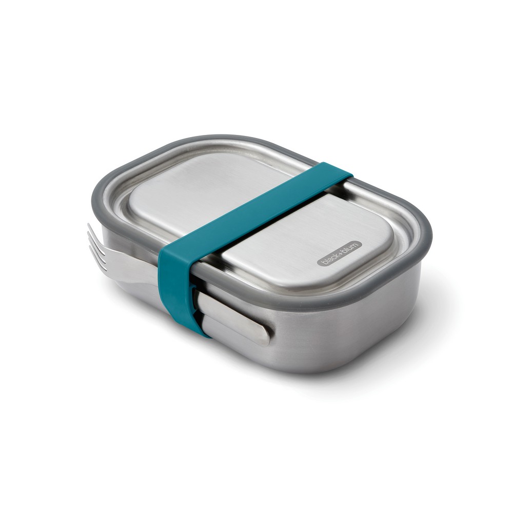 Lunchbox ze stali nierdzewnej 3w1 Black+Blum z logo firmy - Pojemniki na żywność z nadrukiem logo | VEBI - zdjęcie 2